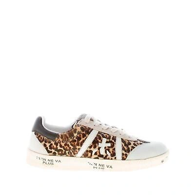 Pre-owned Premiata Women Shoes Animalier Cheetah Print Hair-calf Bonnied 5941 Sneaker In Multi-color