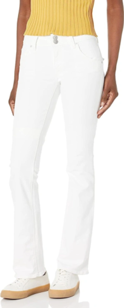 Pre-owned Hudson Women's Beth Baby Bootcut Jean With Back Flap Pockets Rp In White