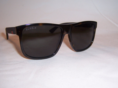 Pre-owned Gucci Sunglasses Gg 0010s 003 Havana/grey Polarized Authentic 0010 In Gray