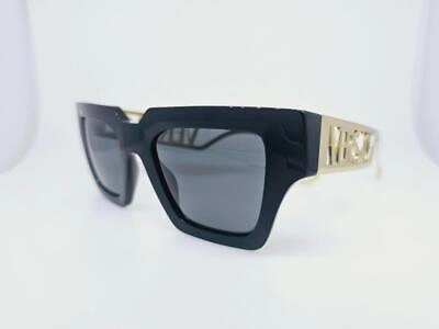 Pre-owned Versace Verasce Sunglasses 4431 Gb1/87 50mm Black Frame With Dark Grey Lenses In Gray