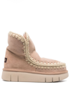 Mou Eskimo Suede Boots In Beige