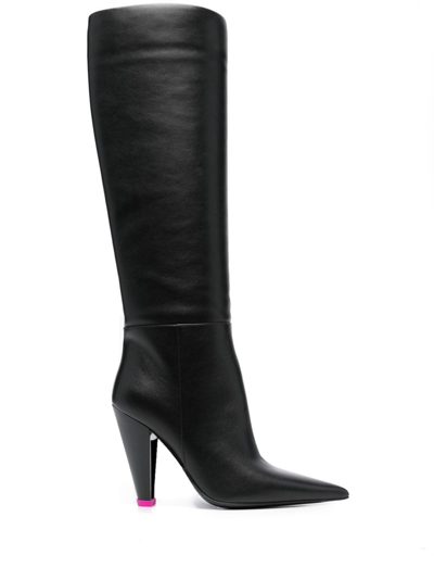 3juin Alexa 115mm Leather Boots In Black