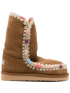 Mou Eskimo 24 Overstitching Ankle Boots Brown In Braun