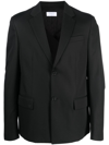 Off-white Strap Relax Black Virgin Wool Jacket In Schwarz
