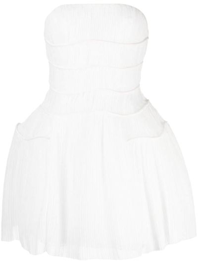 Rachel Gilbert Schulterfreies Minikleid In Ivory
