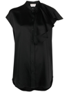 Alexander Mcqueen Hemd Aus Seidengemisch In Black
