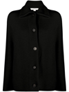 Vince Spread Collar Button Front Cardigan In Black