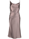 BLANCA VITA DRAPPED SATIN-FINISH DRESS