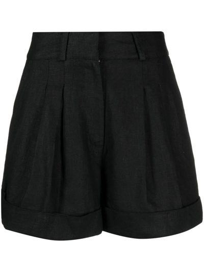 Dkny Women's Cuffed High-rise Shorts In Black