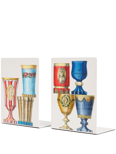 Fornasetti Bookends Bicchieri Di Boemia In Multicolour