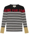 GUCCI BLIND FOR LOVE STRIPED KNIT TOP,478262X5V9912146765