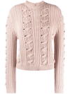 LORENA ANTONIAZZI CABLE-KNIT LONG-SLEEVED JUMPER