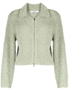 B+ab Pointed-flat Collar Zip-up Jacket In Grün