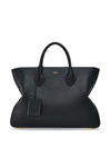 Ferragamo Monogram Structured Leather Tote Bag In Black
