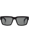 Mykita Musk Sonnenbrille Mit Eckigem Gestell In Black