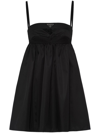 Prada Re-nylon Triangle-logo Minidress In Schwarz