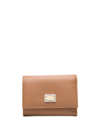 DOLCE & GABBANA DAUPHINE FRENCH-FLAP LEATHER WALLET