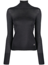 Lorena Antoniazzi Crystal-embellished Star-logo Jumper In Grau