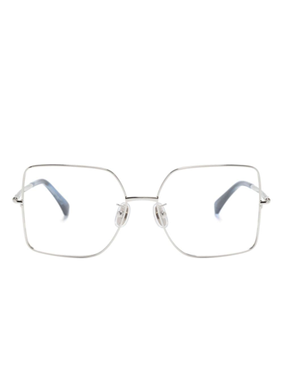 Max Mara Brille Mit Eckigem Gestell In Silver