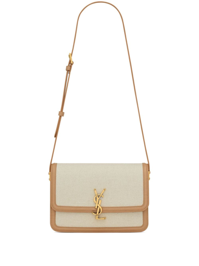 Saint Laurent Medium Solferino Shoulder Bag In Nude