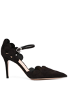 GIANVITO ROSSI ARIANA D'ORSAY 85MM SUEDE PUMPS