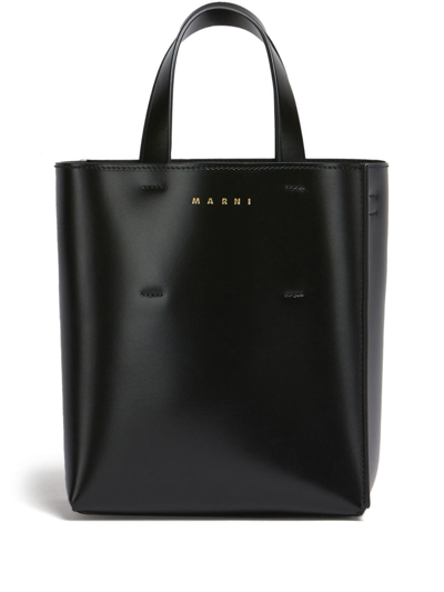 Marni Logo Tote Bag In Schwarz