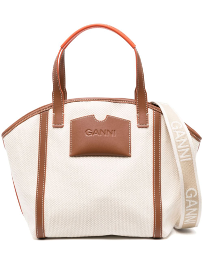 【GANNI】SMALL BANNER TOTE BAG Ganni Soft Banner Small Canvas Tote – Annabel