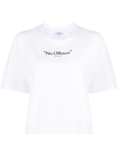 Off-white No Offence Cotton T-shirt In White