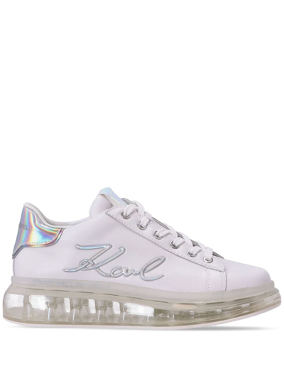 Karl Lagerfeld Kapri Kushion Lace-up Sneakers In White