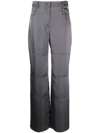 Blanca Vita Straight-leg Satin Trousers In Grau