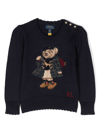 Polo Ralph Lauren Patterned-intarsia Cotton Jumper In Blau