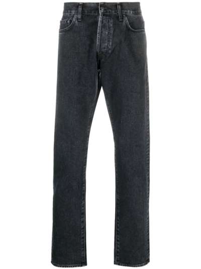 Carhartt Mid-rise Straight-leg Jeans In Schwarz