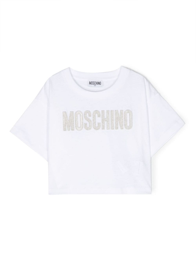 Moschino Logo-print Cotton T-shirt In Weiss
