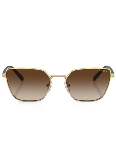 Vogue Eyewear Butterfly Frame Sunglasses In Gold