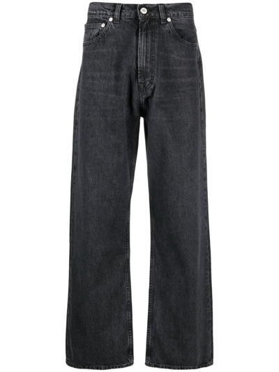 Our Legacy Straight Leg Washed Jeans In Grey