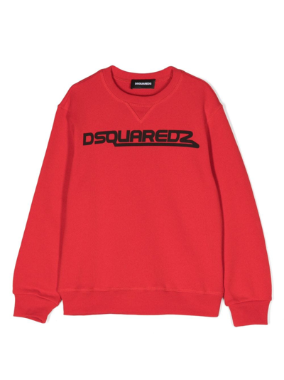 Dsquared2 Sweatshirt Mit Logo-print In Red
