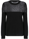 Fabiana Filippi Crew-neck Long-sleeve Jumper In Schwarz