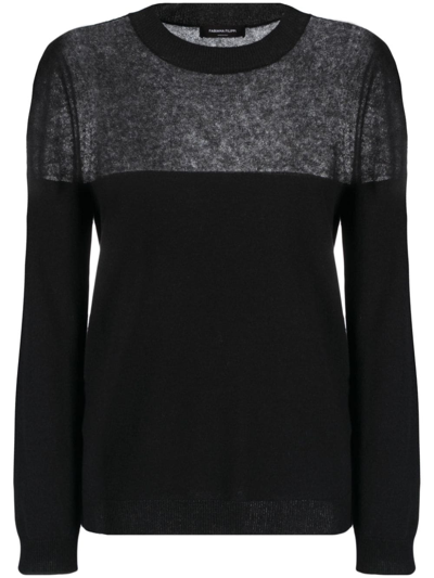 Fabiana Filippi Crew-neck Long-sleeve Jumper In Schwarz