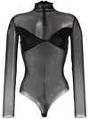 ATU BODY COUTURE PANELLED MESH BODYSUIT