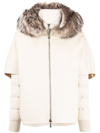 MOORER LAYERED SHEARLING-COLLAR PUFFER JACKET