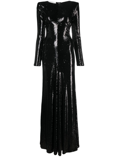 Philosophy Di Lorenzo Serafini Open-back Sequin Maxi Dress In Black