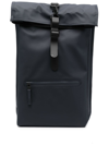 RAINS ROLL-TOP BUCKLED BACKPACK