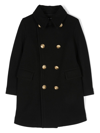 Dsquared2 D2j424m Jacket Dsquared Double-breasted Cloth Coat With Metal Buttons In Black