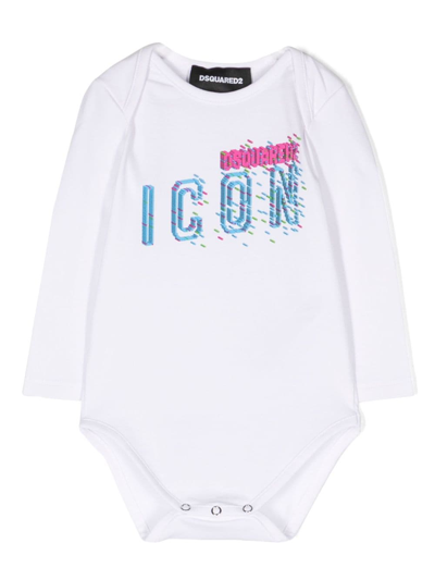 Dsquared2 Babies' Logo-print Body In White