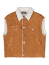 DSQUARED2 FAUX-SUEDE SHEARLING WAISTCOAT