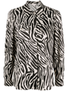 LIU •JO ZEBRA-PRINT SATIN SHIRT