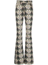 ETRO PAISLEY-PRINT HIGH-RISE FLARED JEANS