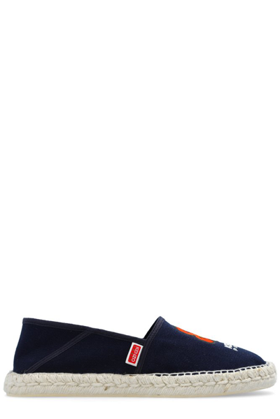 Kenzo Logo Embroidered Slip In Navy