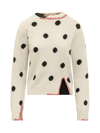 MARNI MARNI DOT INTARSIA PANELLED CREWNECK JUMPER