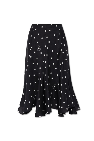 Kenzo Women's Flower Spot Handkerchief Skirt In Black